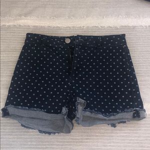 Polka Dot Jean Shorts